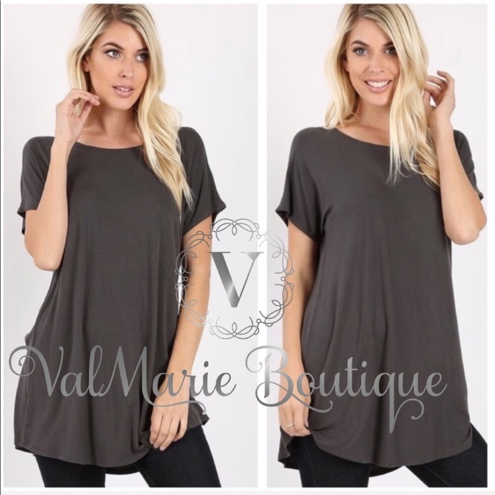 Charcoal soft T-shirt - Picture 1 of 2